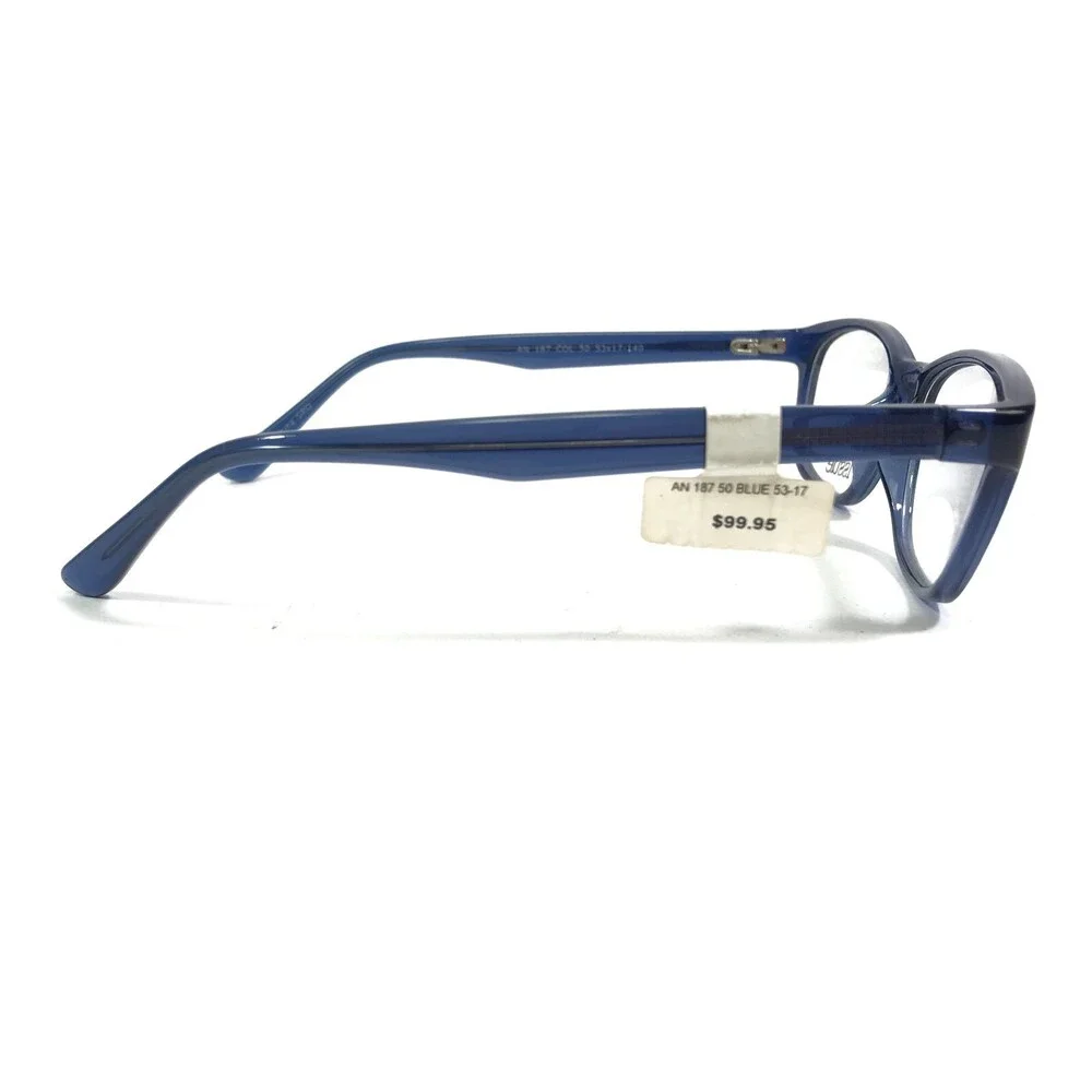 Next Issue AN 187 COL 50 Eyeglasses Frames Clear Blue Square Full Rim 53-17-140